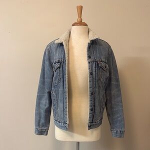 Blue Denim Sherpa Jacket